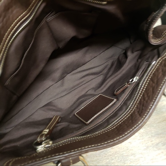 Coach Soho Brown Pebble Grain Leather Satchel H0693-02764 - Picture 7 of 10